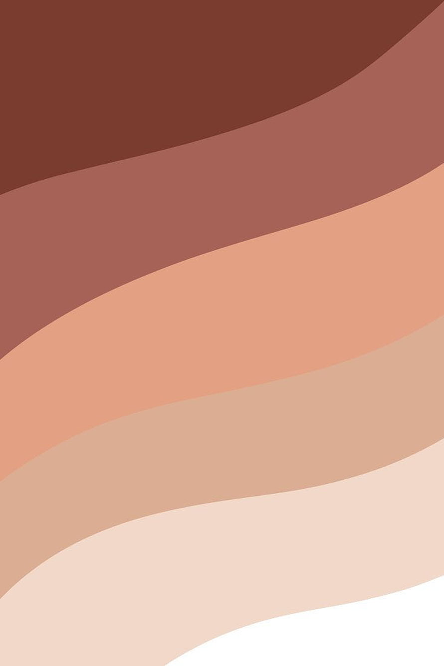 Minimalist Abstract Wave Pattern in Warm Earth Tones and Beige Gradients HD phone wallpaper