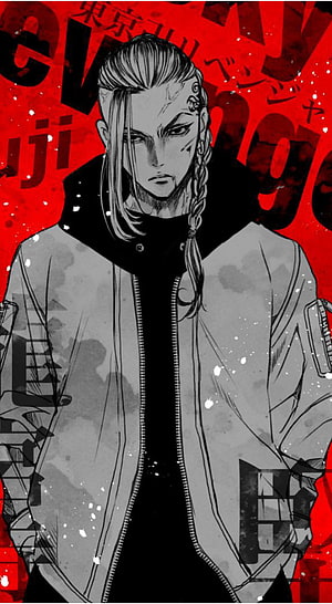 Ken Kaneki from Tokyo Ghoul anime character illustration with red background HD phone wallpaper