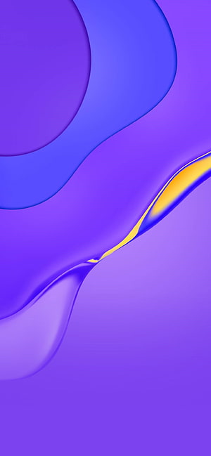 Abstract Purple and Blue Gradient Wallpaper with Smooth Curves and Yellow Accent HD phone wallpaper