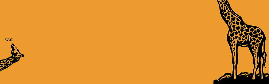 Minimalist Giraffe Illustration on Orange Background HD wallpaper