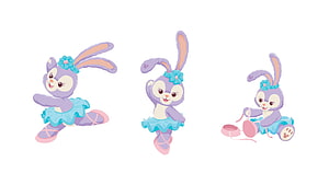 Stella Lou Ballet Poses from Duffy's Friends by Walt Disney Imagineering HD wallpaper