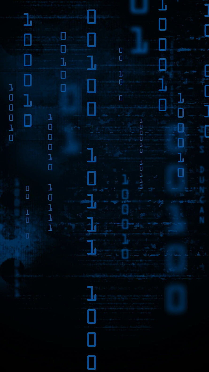 Dark Blue Binary Code Digital Matrix Cyber Security Abstract Background HD phone wallpaper