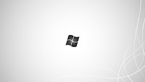 Minimalist Windows 7 Logo Desktop Wallpaper with White Abstract Swirls HD wallpaper
