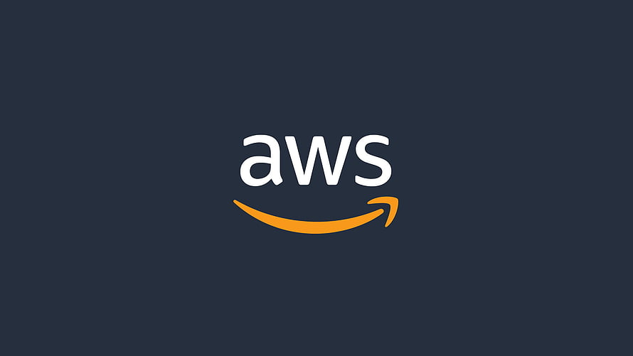 Amazon Web Services Logo on Dark Navy Background HD wallpaper