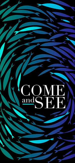 Come and See Movie Poster Art with Blue Fish School Pattern HD phone wallpaper