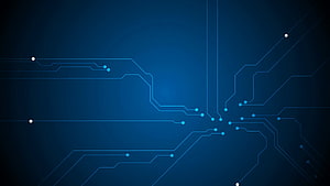 Abstract Blue Circuit Board Technology Background With Digital Network Lines And Data Connections HD wallpaper