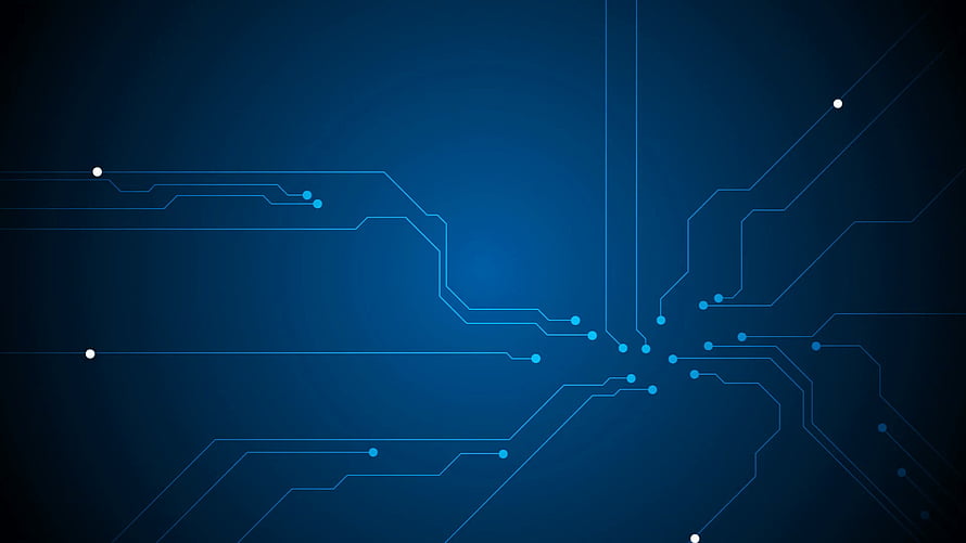 Abstract Blue Circuit Board Technology Background With Digital Network Lines And Data Connections HD wallpaper