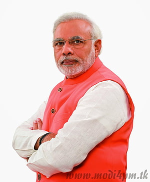 Narendra Modi in a red Nehru jacket with arms crossed against a white background HD phone wallpaper