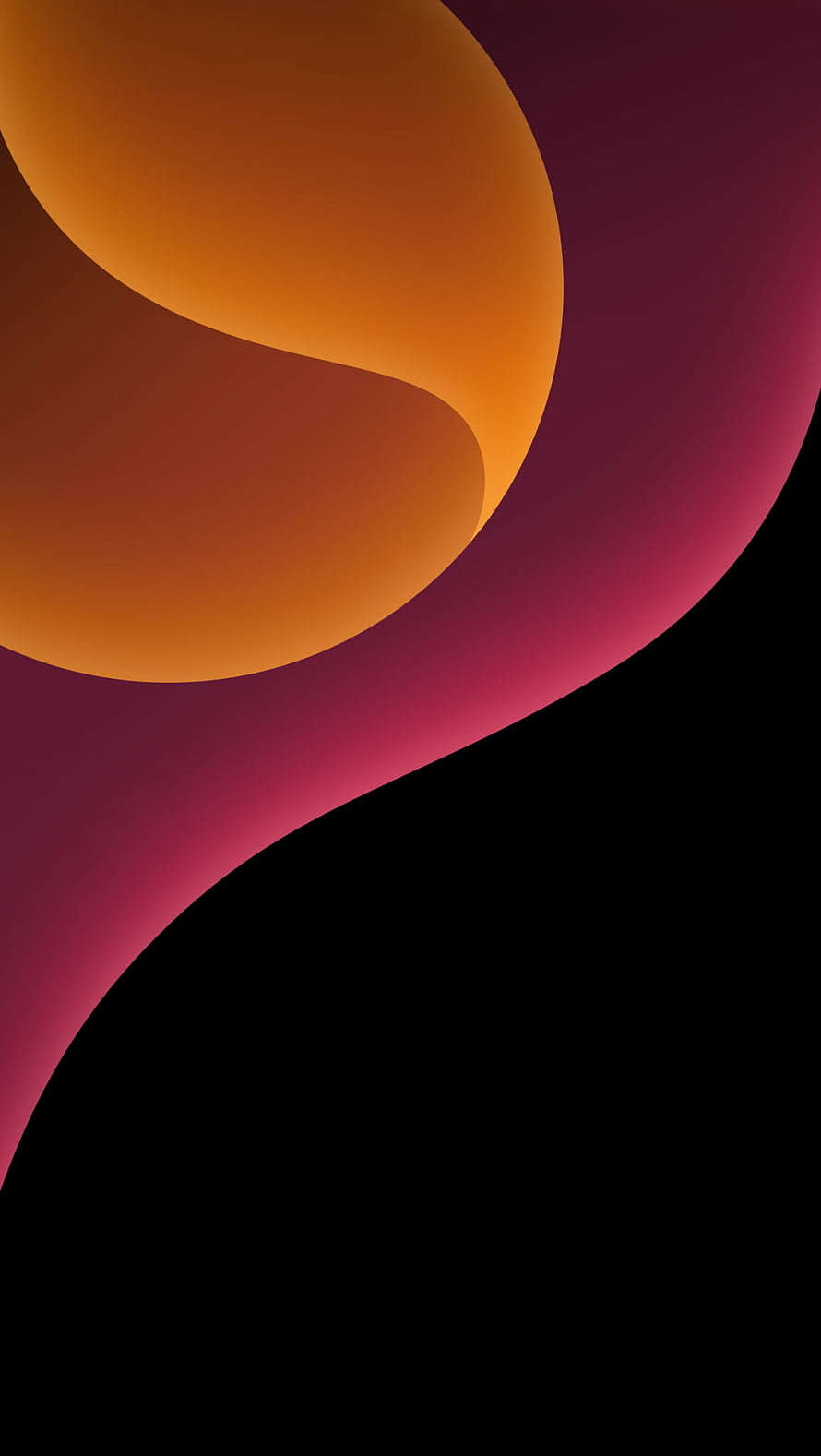 Abstract Gradient Wallpaper With Orange And Magenta Curves On Black Background HD phone wallpaper