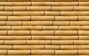 Natural Bamboo Wall Texture with Horizontal Stalks and Warm Tones HD wallpaper