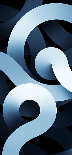 Abstract Blue and Black Swirling Ribbon Wallpaper HD phone wallpaper