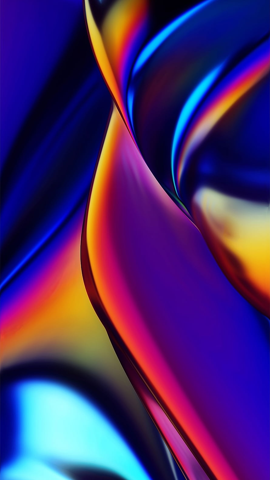 Vibrant Abstract Flow with Iridescent Curves and Neon Color Gradients HD phone wallpaper