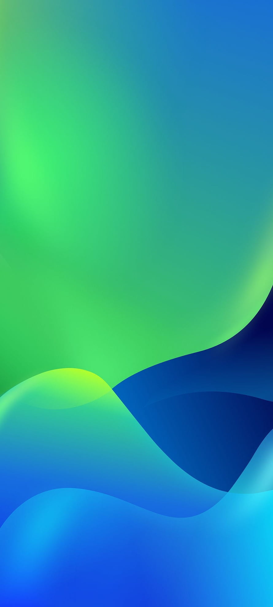 Abstract Green and Blue Gradient Waves Wallpaper HD phone wallpaper