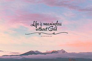 Inspirational Christian Quote Over Snowy Mountain Sunrise Landscape HD wallpaper
