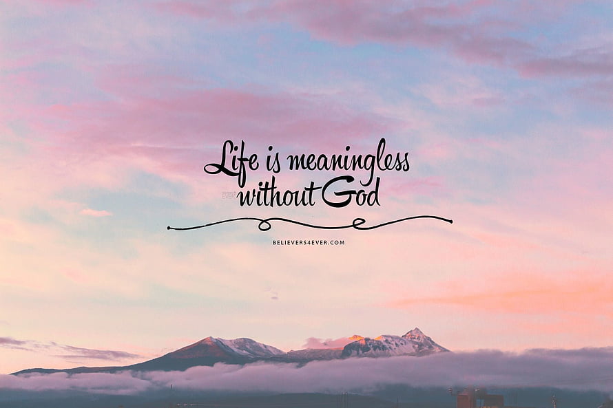 Inspirational Christian Quote Over Snowy Mountain Sunrise Landscape HD wallpaper