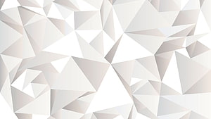 Minimalist White Geometric Faceted Pattern with Soft Beige Triangular Facets HD wallpaper