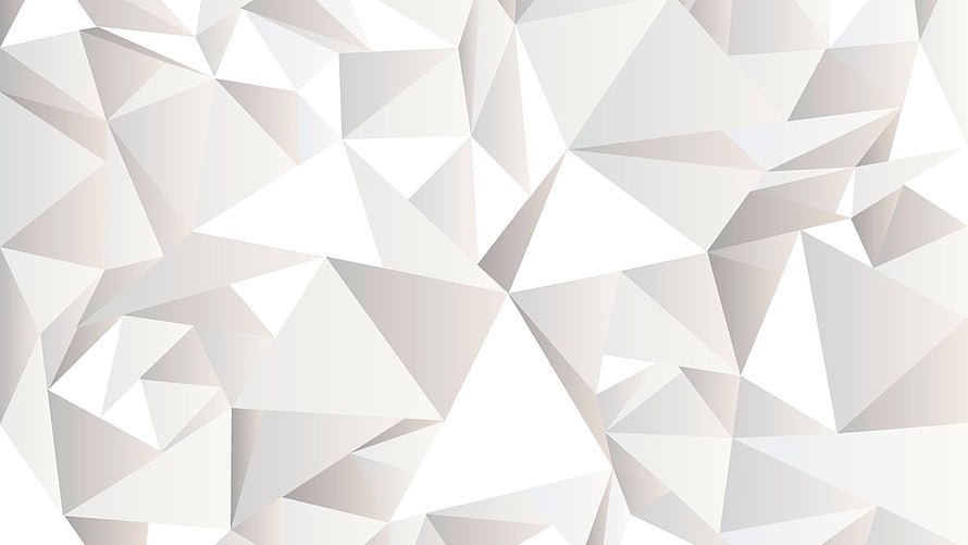 Minimalist White Geometric Faceted Pattern with Soft Beige Triangular Facets HD wallpaper