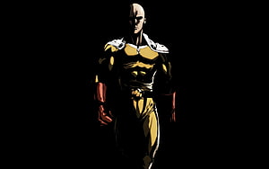 Saitama from One-Punch Man in Dramatic Dark Comic Style, Anime, Saitama, One-Punch Man HD wallpaper