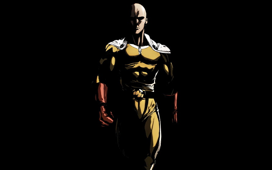 Saitama from One-Punch Man in Dramatic Dark Comic Style, Anime, Saitama, One-Punch Man HD wallpaper