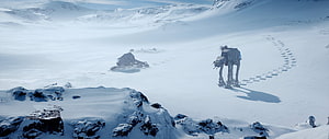 Star Wars AT-AT Walker Traversing the Frozen Snowy Plains of Hoth HD wallpaper