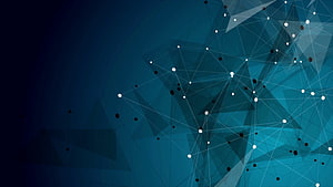 Abstract Blue Geometric Network Background With Connecting Lines And Dots HD wallpaper