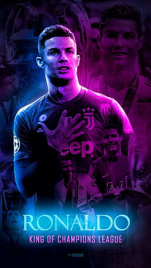 Cristiano Ronaldo King of Champions League Soccer Poster HD phone wallpaper