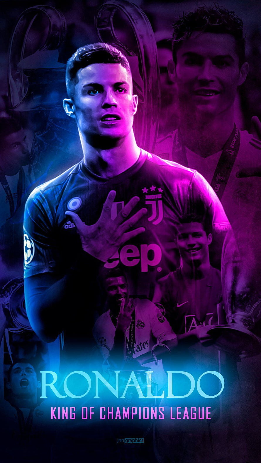 Cristiano Ronaldo King of Champions League Soccer Poster HD phone wallpaper