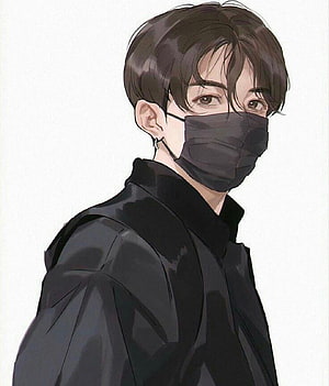 Anime Boy Wearing Black Face Mask and Jacket Portrait Illustration HD phone wallpaper