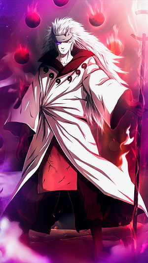 Madara Uchiha as Sage of the Six Paths in Dramatic Anime Art HD phone wallpaper