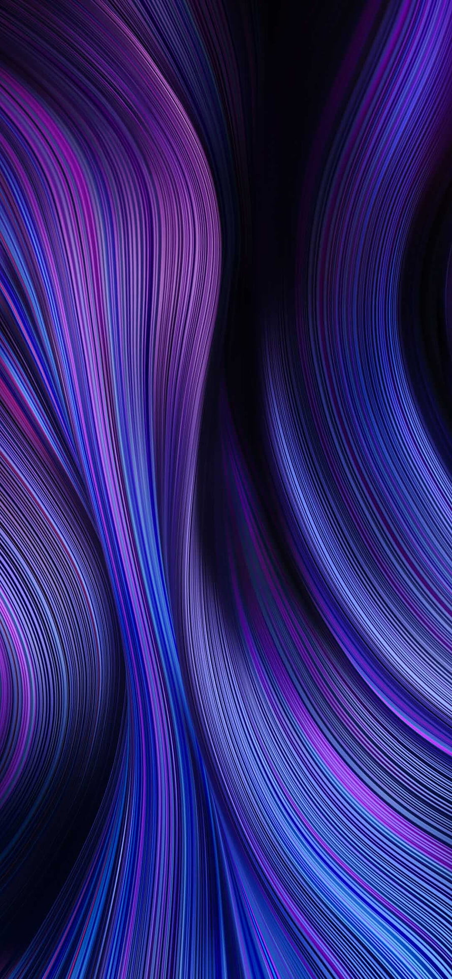 Abstract Purple and Blue Wavy Lines Digital Art Wallpaper HD phone wallpaper