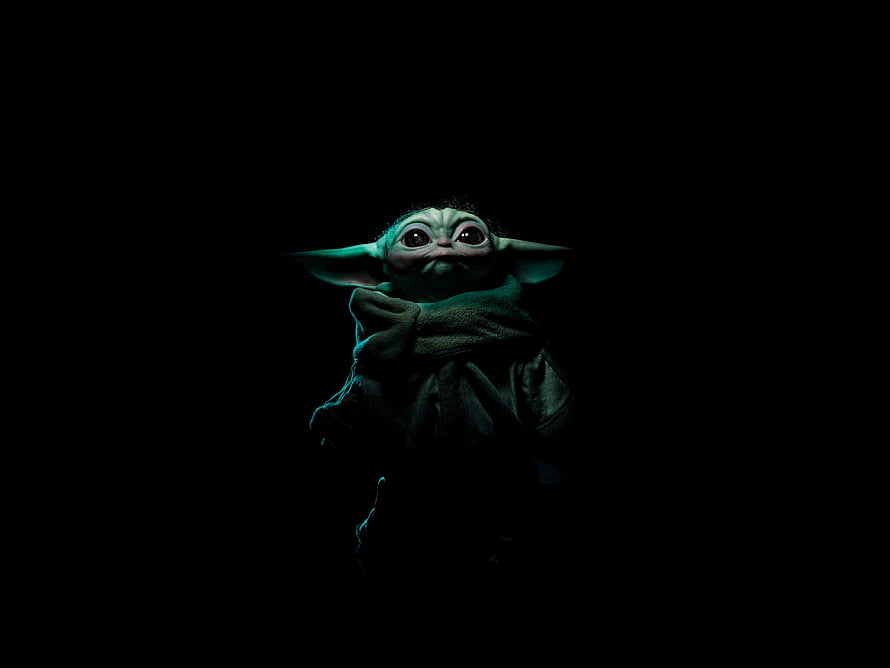 Baby Yoda from The Mandalorian in a dark moody portrait with green lighting, Baby Yoda, star wars, fan art, 2021 HD wallpaper