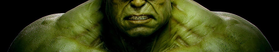 The Incredible Hulk Close-Up Portrait of Green Muscular Face and Shoulders HD wallpaper