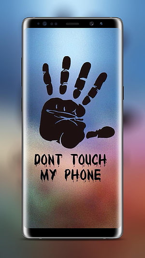 Don't Touch My Phone Handprint Wallpaper for Smartphone Display HD phone wallpaper