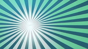 Mint and Teal Radial Burst Pattern with Central White Glow HD wallpaper