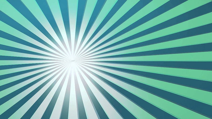 Mint and Teal Radial Burst Pattern with Central White Glow HD wallpaper