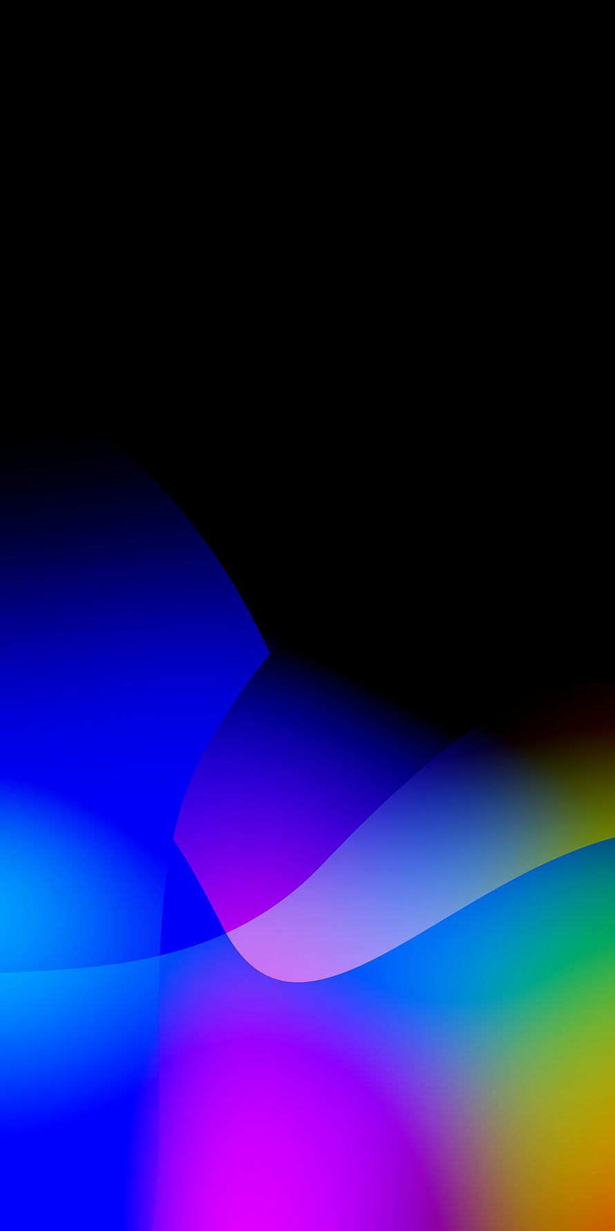 Sony Xperia 10 III Stock Abstract Gradient Wallpaper with Vibrant Blue and Purple Waves on Black Background HD phone wallpaper