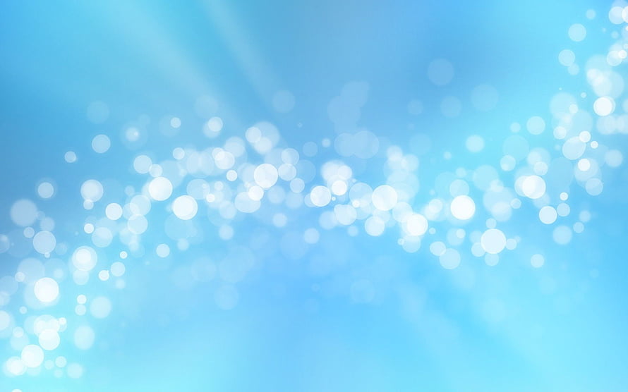 Soft Light Blue Bokeh Background with Floating White Light Particles and Gentle Rays HD wallpaper