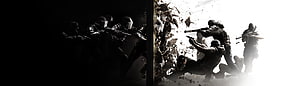Tactical SWAT Team Breaching Wall with Rifles in High Contrast Action Scene HD wallpaper