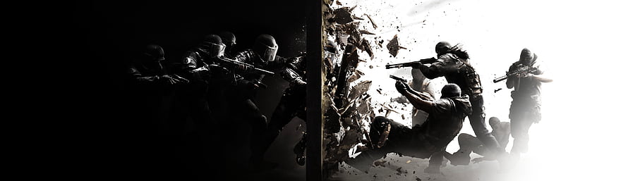 Tactical SWAT Team Breaching Wall with Rifles in High Contrast Action Scene HD wallpaper