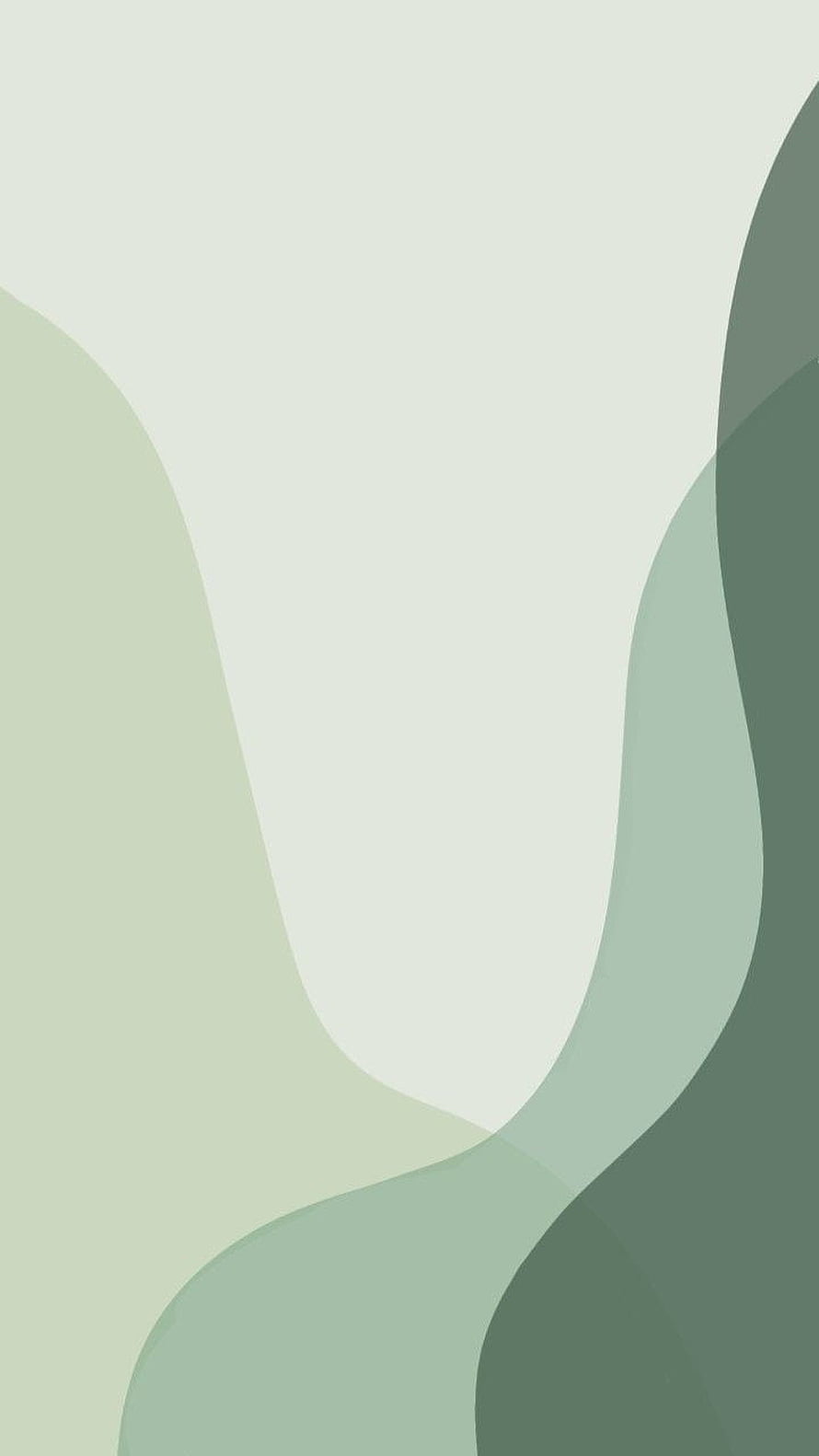 Minimalist Abstract Green Organic Shapes Wallpaper HD phone wallpaper