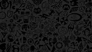 Gaming Culture Icons and Video Game Logos Pattern Wallpaper HD wallpaper