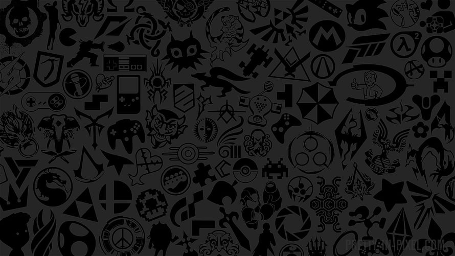 Gaming Culture Icons and Video Game Logos Pattern Wallpaper HD wallpaper