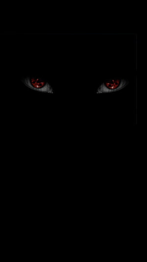 Mystical Red Sharingan Eyes Peering From Darkness Anime Wallpaper HD phone wallpaper