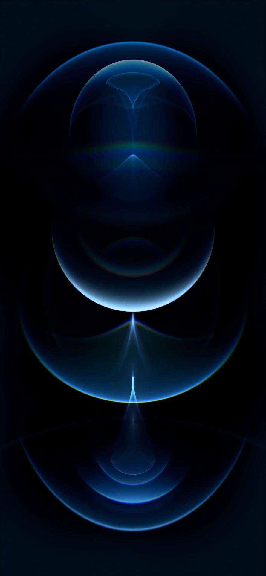 Abstract Blue Liquid Spheres and Fluid Dynamics on Dark Background HD phone wallpaper