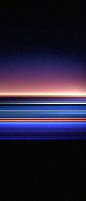 Abstract Neon Horizon with Blue and Orange Light Streaks on Dark Background HD phone wallpaper