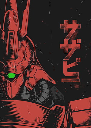 Sazabi Mobile Suit Close-Up in Red and Black Illustration Style HD phone wallpaper