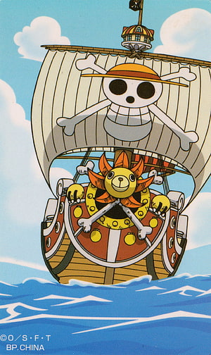 Thousand Sunny Ship from One Piece Sailing on the Ocean HD phone wallpaper