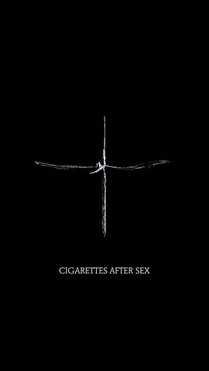 Cigarettes After Sex Minimalist Cross Logo on Black Background HD phone wallpaper