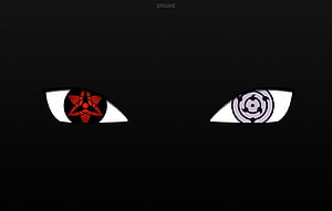 Sasuke Uchiha Sharingan and Rinnegan Anime Eyes Wallpaper HD wallpaper
