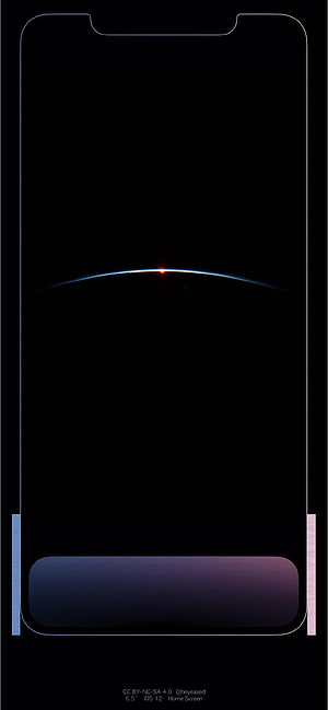Minimalist Dark Horizon Curve iPhone Wallpaper with Subtle Gradient Glow HD phone wallpaper